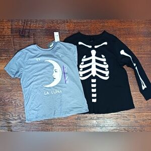 Sz- XL T-Shirt Bundle, Moon + Bones, New